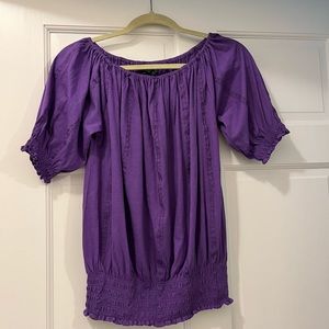Ralph Lauren women's smocked knit blouse, off the shoulder, size S